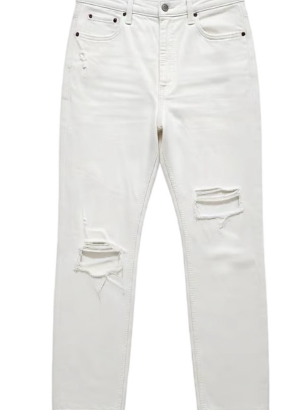 Abercrombie & Fitch The Mom High Rise White Distressed Jeans Women’s Size 28/6